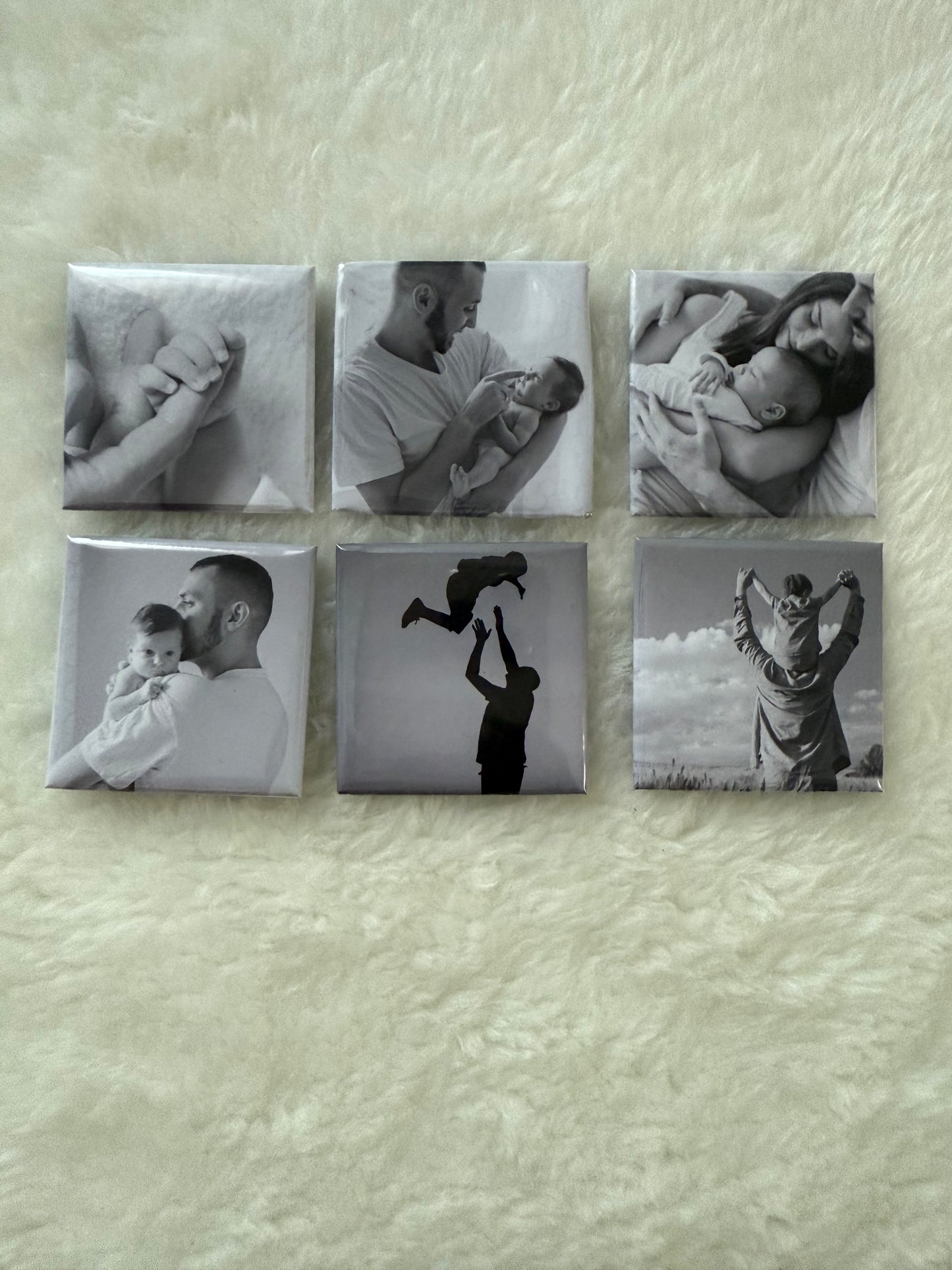 Set of 12 custom photo magnets